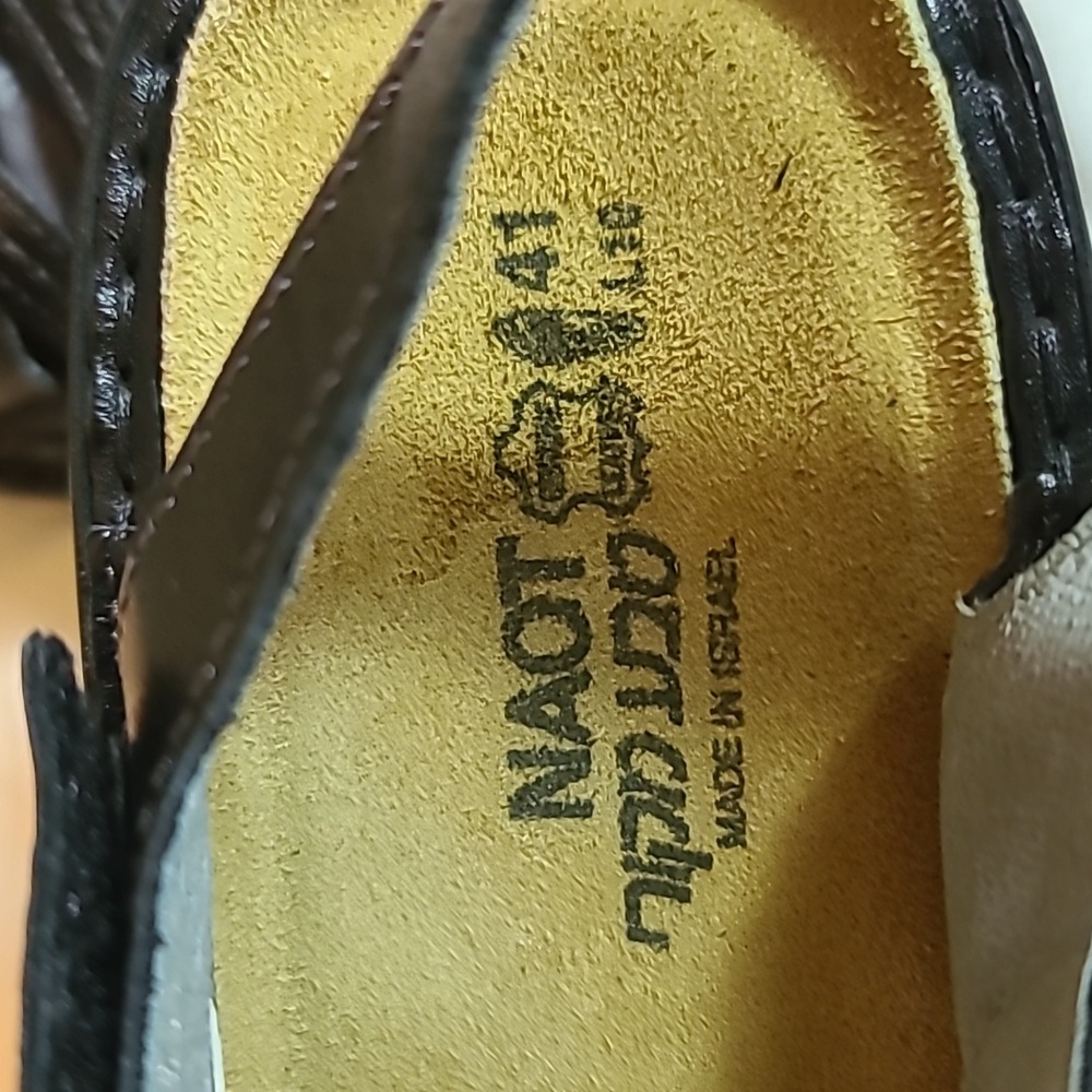 Naot Paris Black Leather Sandals Women's 10 / 41 - Picture 3 of 7